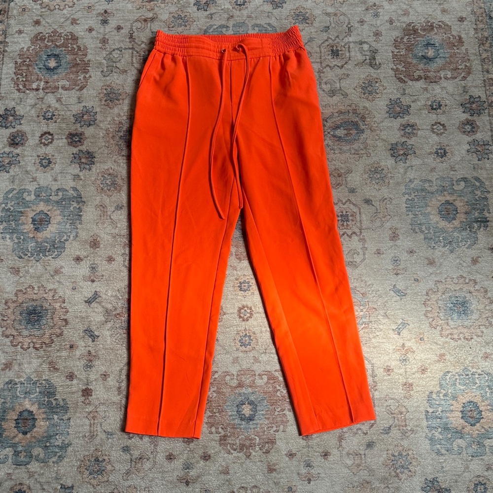 Nine West Bright Orange Straight-Leg Pants